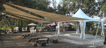 6Mx6M High Peak Tent & Sail Shade for Outdoor Tourism Facility
